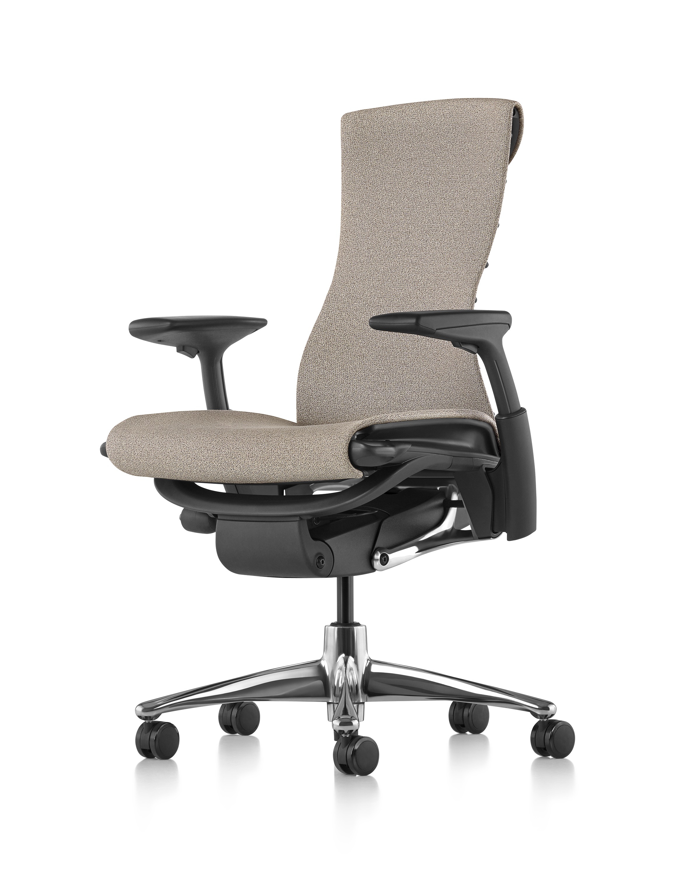 front view of beige embody chair